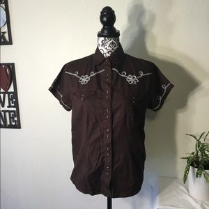Adobe Rose Button Down